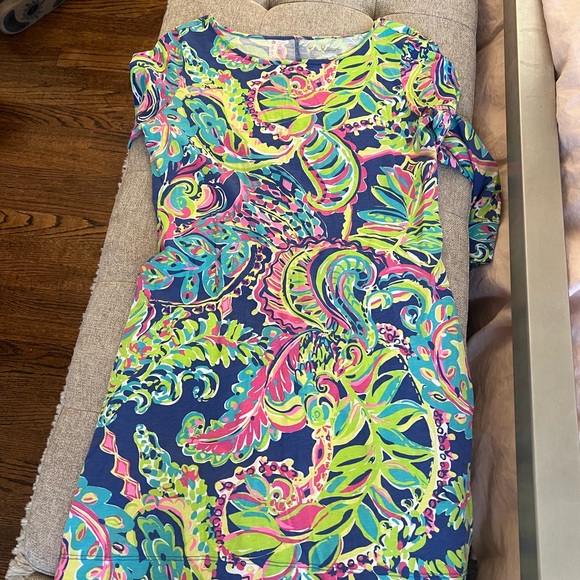 Lilly Marlowe Pulitzer Shift 100% Cotton, Classic Dress Toucan Play - Picture 2 of 4